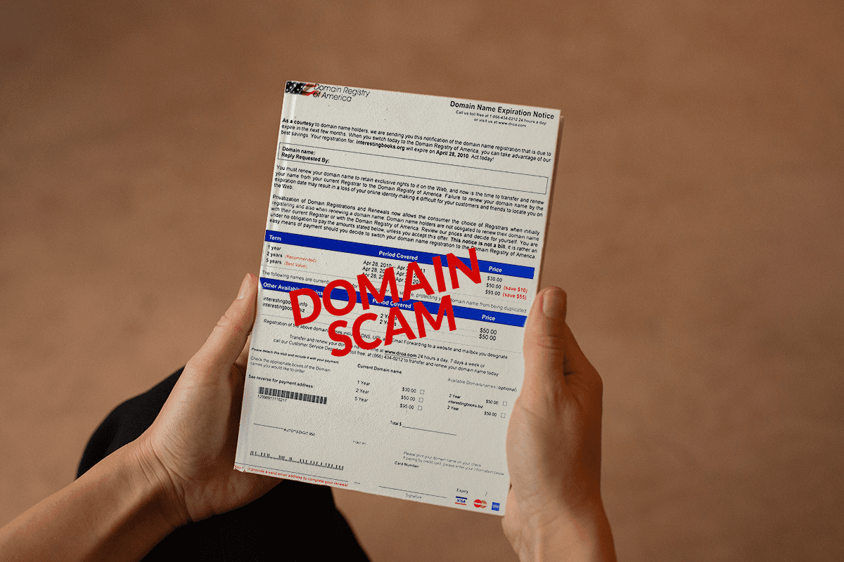 Watch out for Domain Renewal Scams